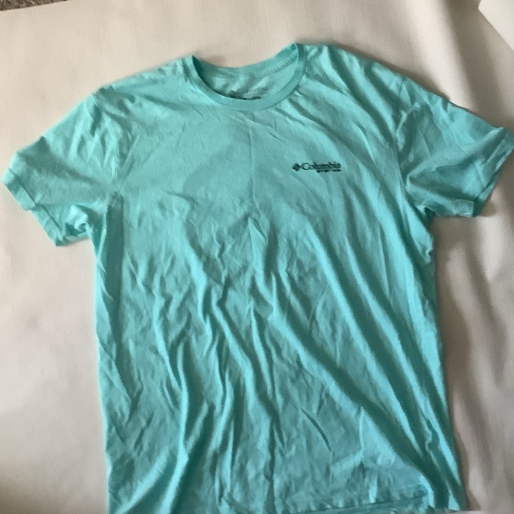 Columbia Men's Aqua Short Sleeve Tee